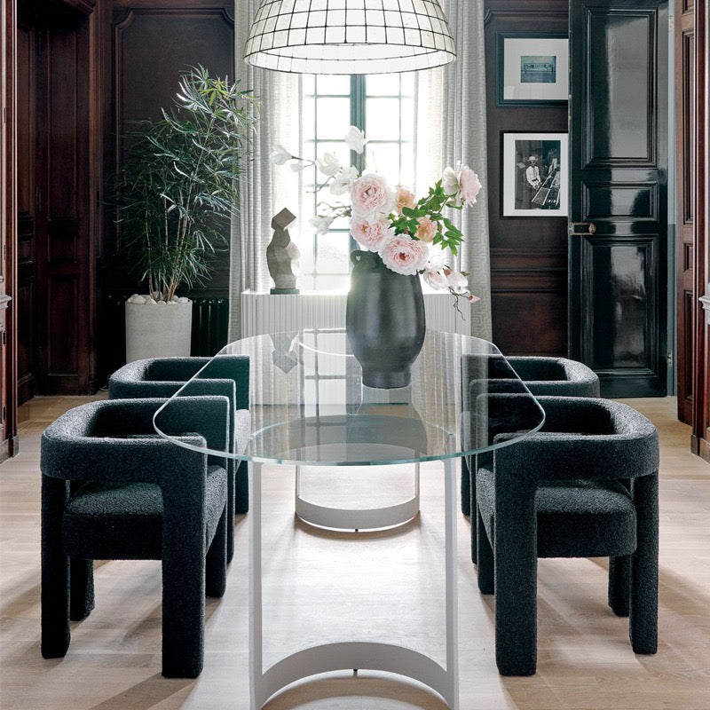 Bouclé Dining Armchair